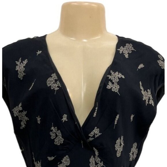 Jones New York Women's Black Floral Art Empire Waist Maxi Dress Sz 14 - Picture 4 of 6